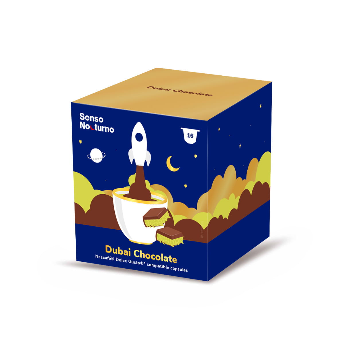 SENSO NOCTURNO Dubai Chocolate 16 kapszula Dolce Gusto®*-hoz