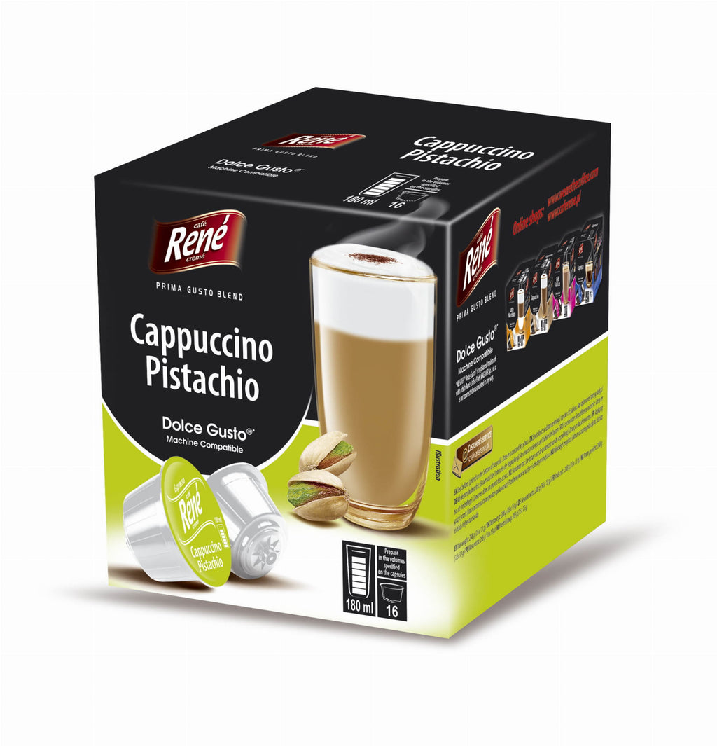 RENE Cappuccino Pistachio ital 16 db kapszula Dolce Gusto*