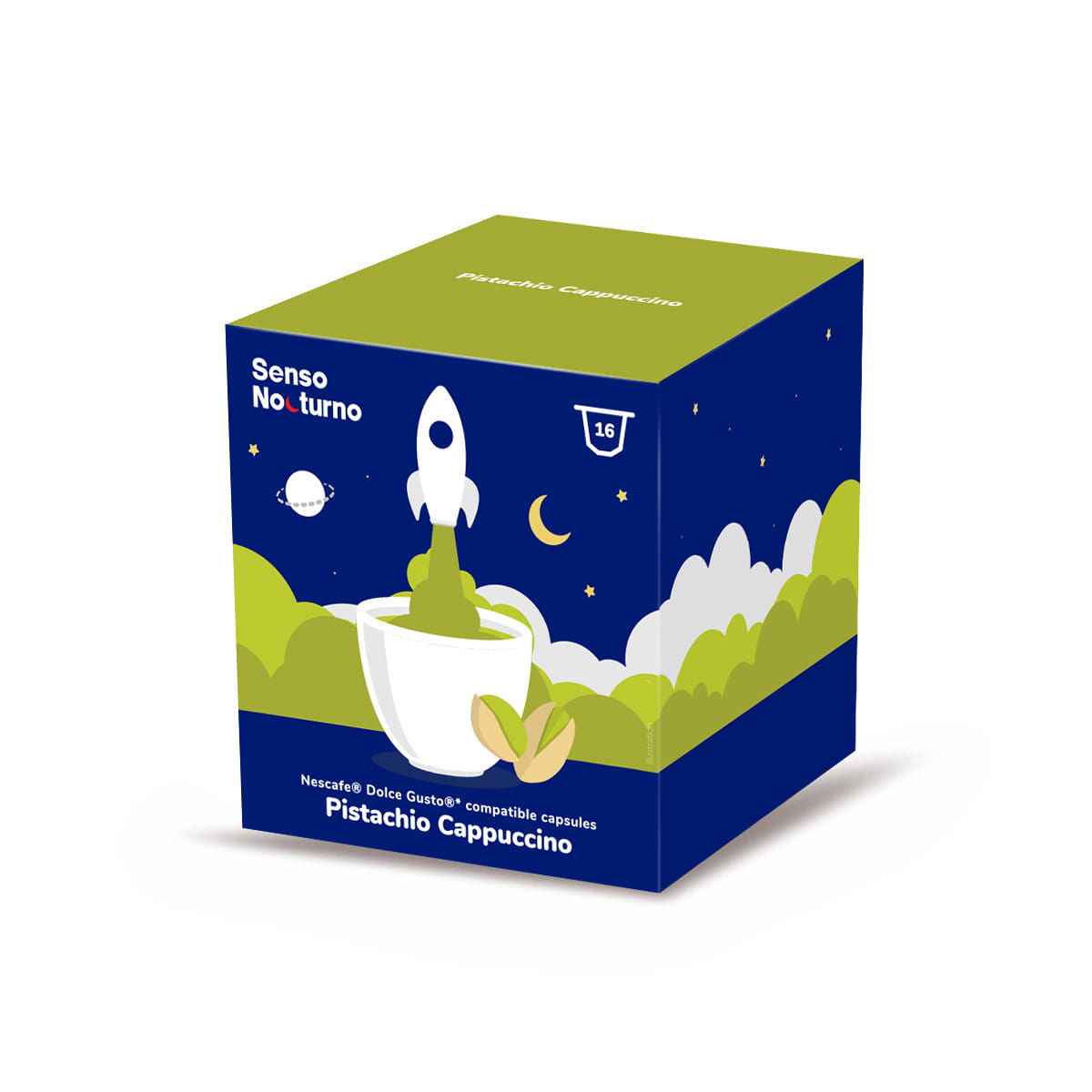 SENSO NOCTURNO Pistachio Cappuccino 16 kapszula Dolce Gusto®*-hoz