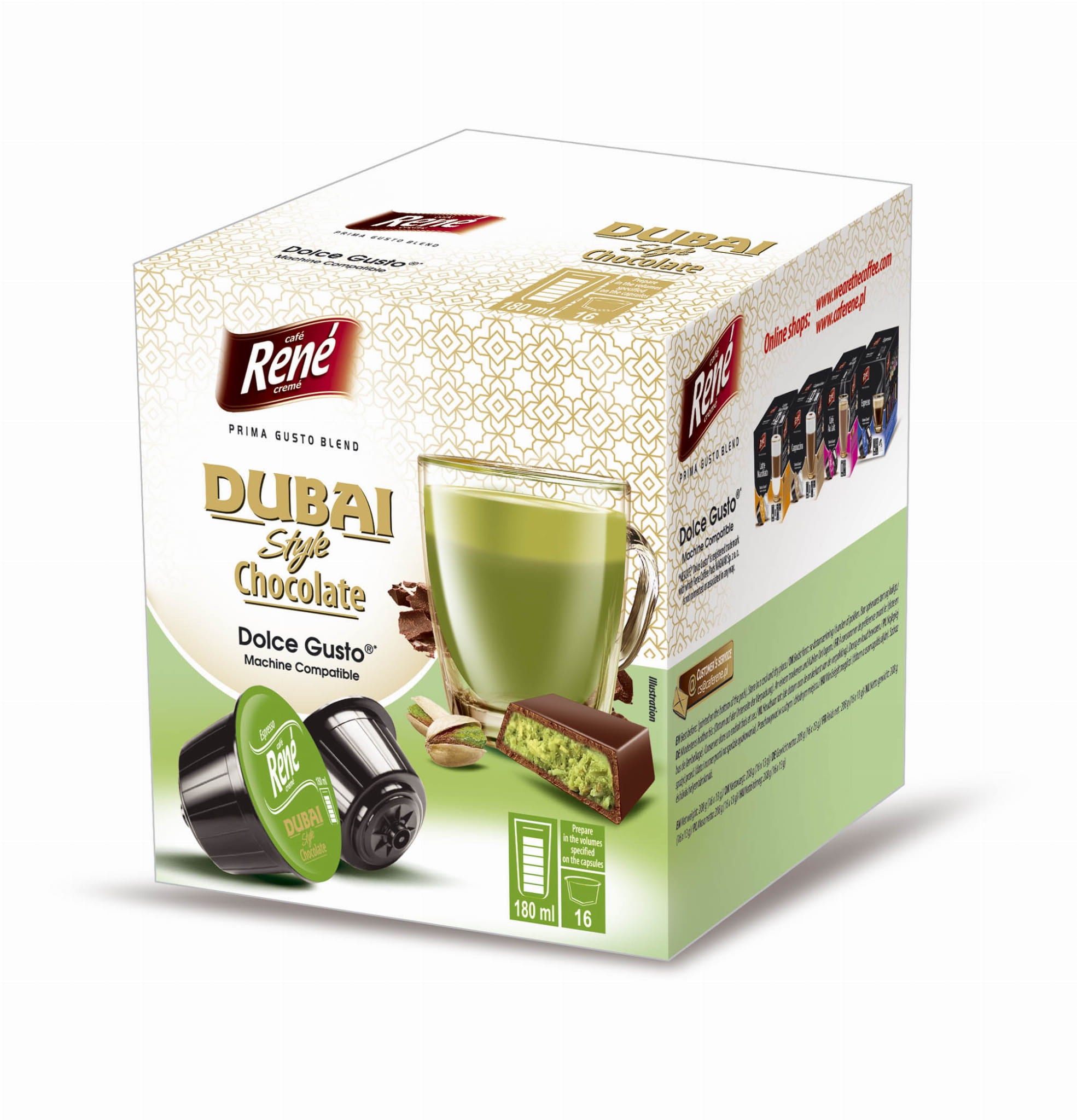 RENE Dubai Style Chocolate ital, 16 kapszulaka Dolce Gusto®*-hoz