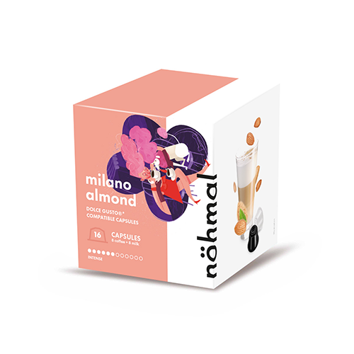 NÖHMAL Milano Mandula kávé 16 kapszula Dolce Gusto®-hoz*