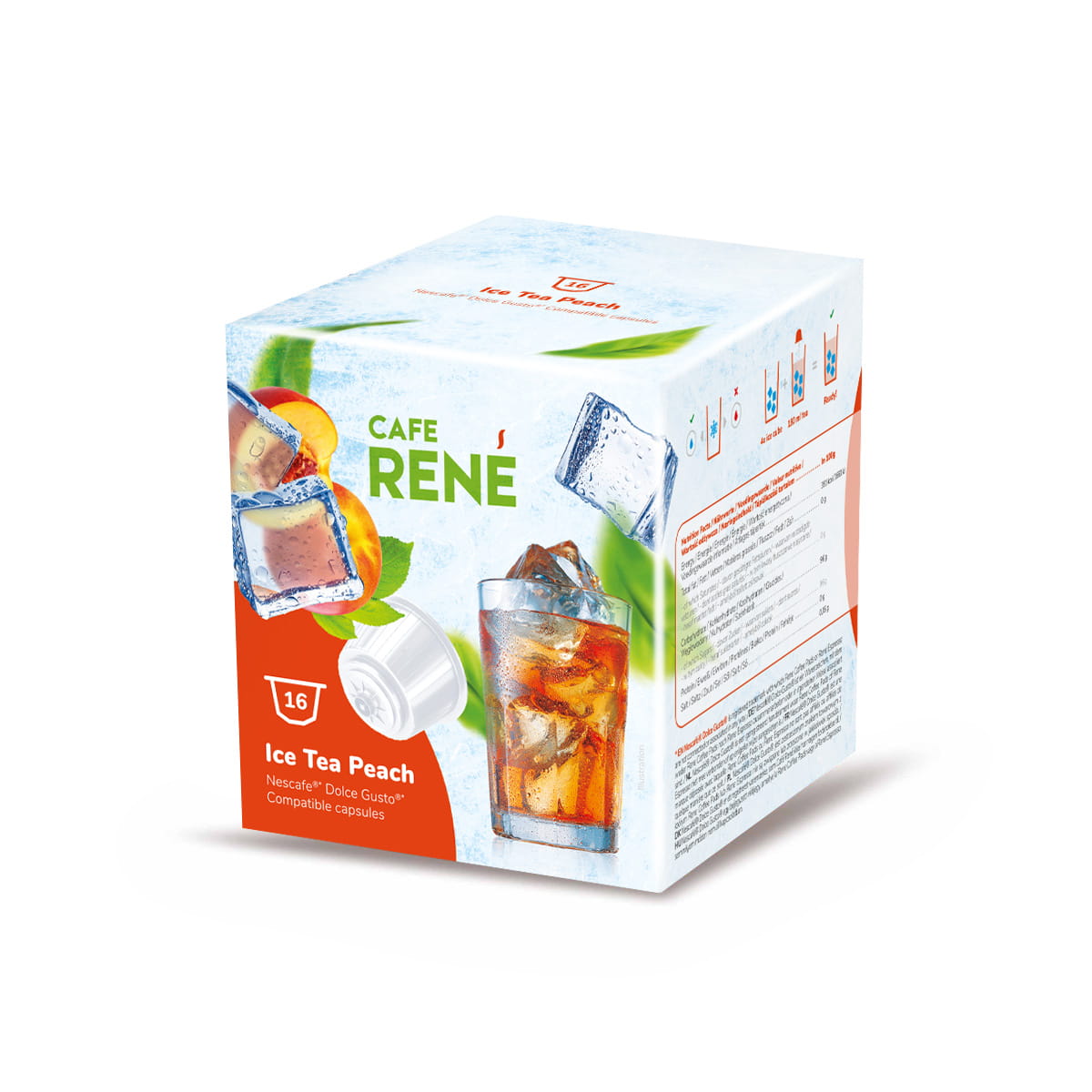RENE Ice Tea Peach 16 kapszula Dolce Gusto®*-hoz