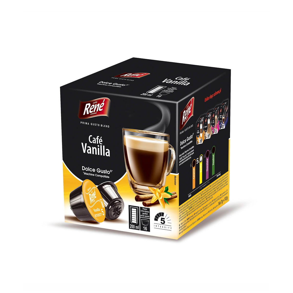 RENE Vanília kávé 16 kapszula Dolce Gusto®-hoz*