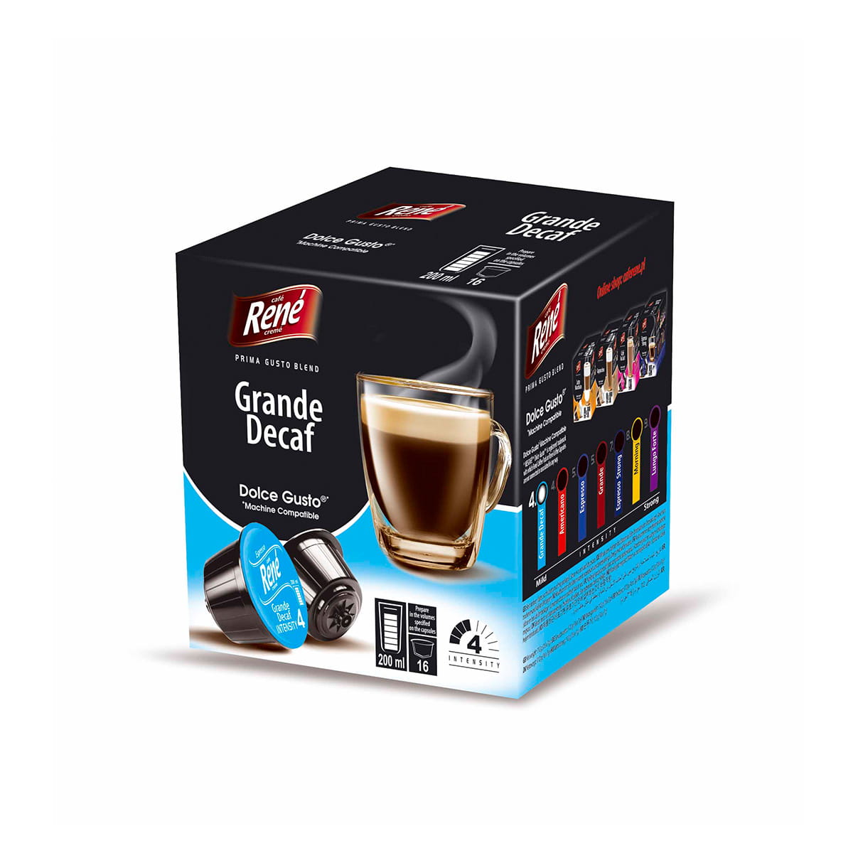 RENE koffeinmentes kávé 16 kapszula Dolce Gusto®-hoz*