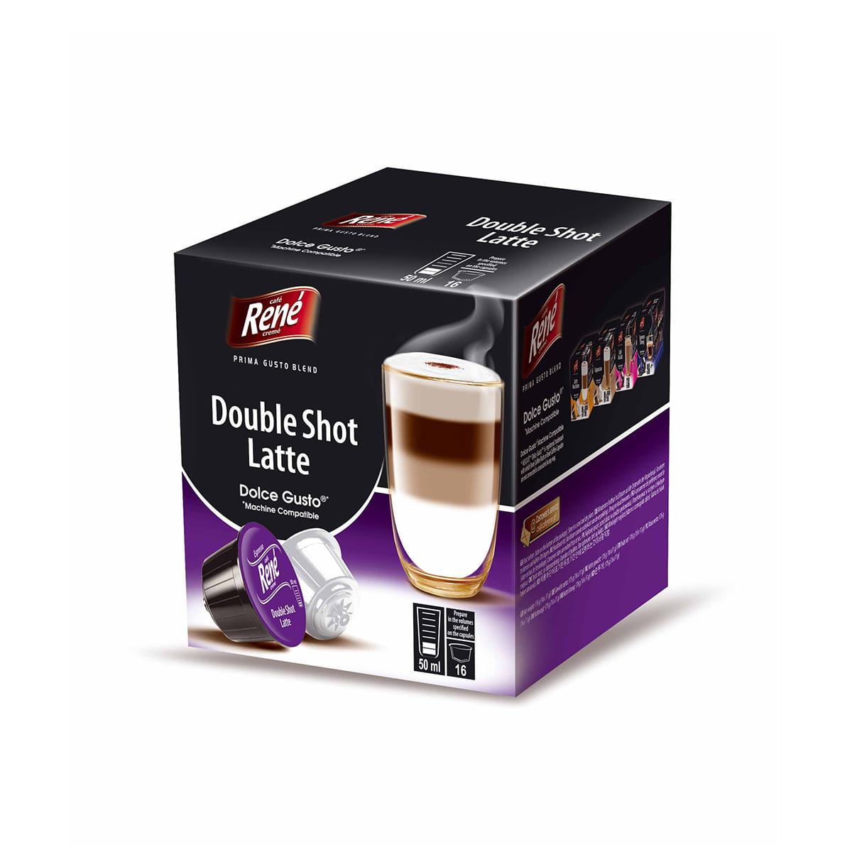 RENE Double Shot Latte kávé 16 kapszula Dolce Gusto®-hoz*