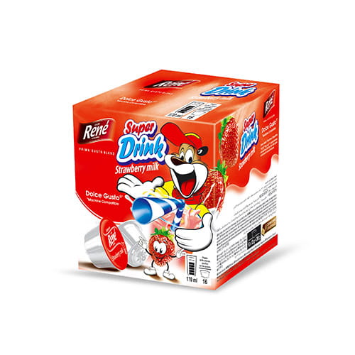 RENE Super Drink Strawberry Milk 16 kapszula Dolce Gusto®*-hoz