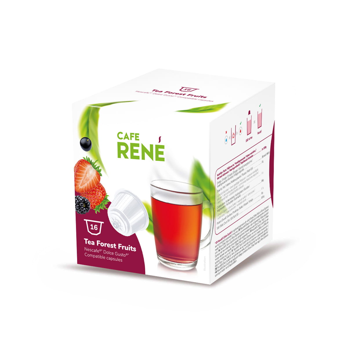RENE Erdei gyümölcs tea – 16 kapszula Dolce Gusto® rendszerhez*